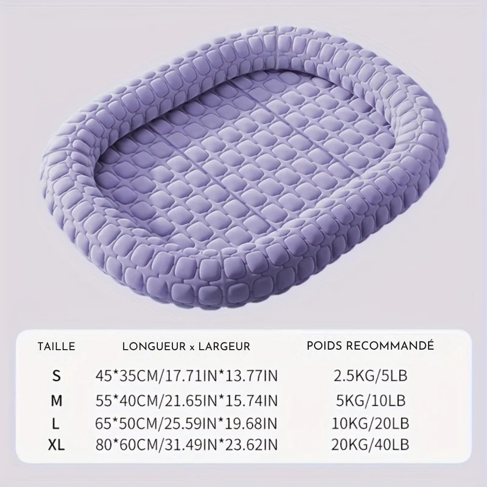 Lit rafraîchissant en latex pour Chien, design alvéolé