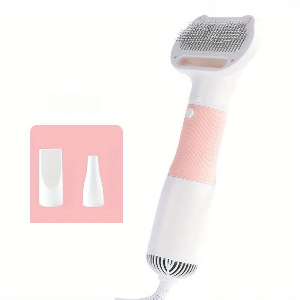 Pulseur Brosse 3-en-1 pour Chiens et Chats – 3 Vitesses, 3 Modes