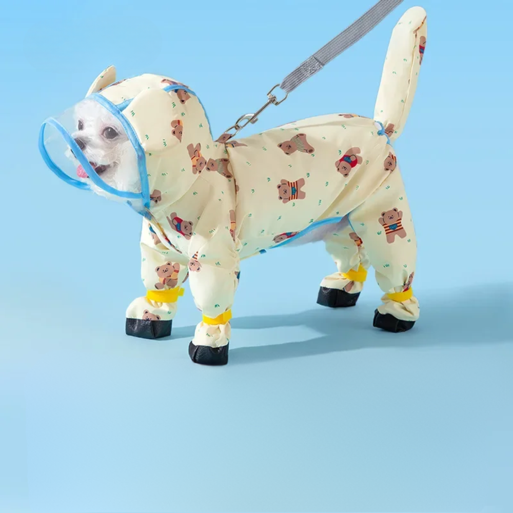 Combinaison Imperméable Intégrale pour Chien avec Protection des Pattes