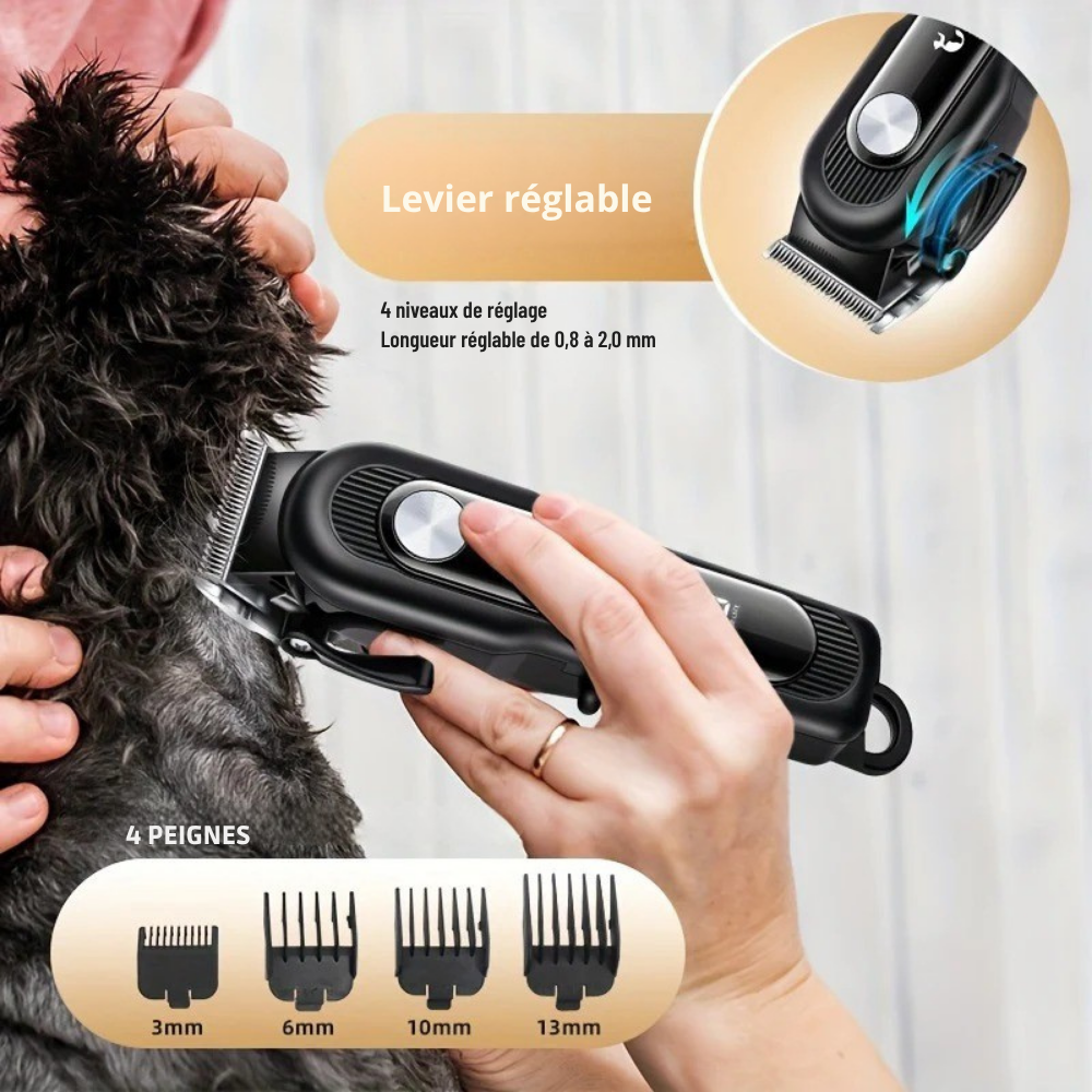Tondeuse Silencieuse Rechargeable pour Chiens et Chats