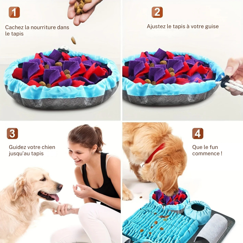 Tapis de Fouille Interactif Multifonction pour Chien – Antidérapant et Lavable