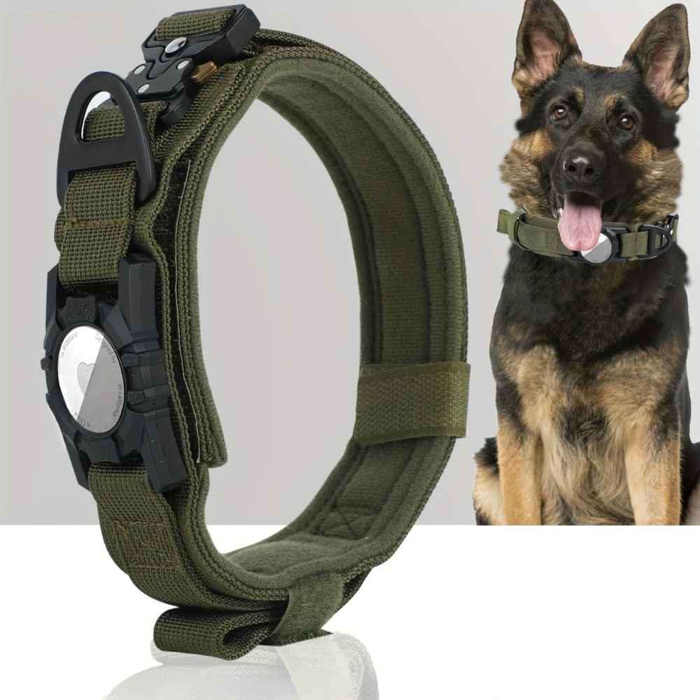 Collier Tactique pour Chien avec poignée et support GPS