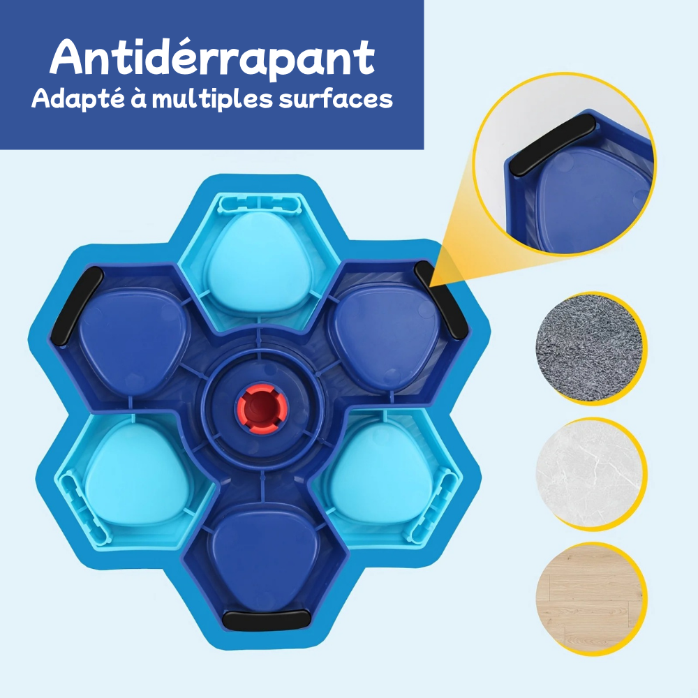 Jouet Distributeur de Croquettes Rotatif à 4 Niveaux – Puzzle Interactif pour Chiens