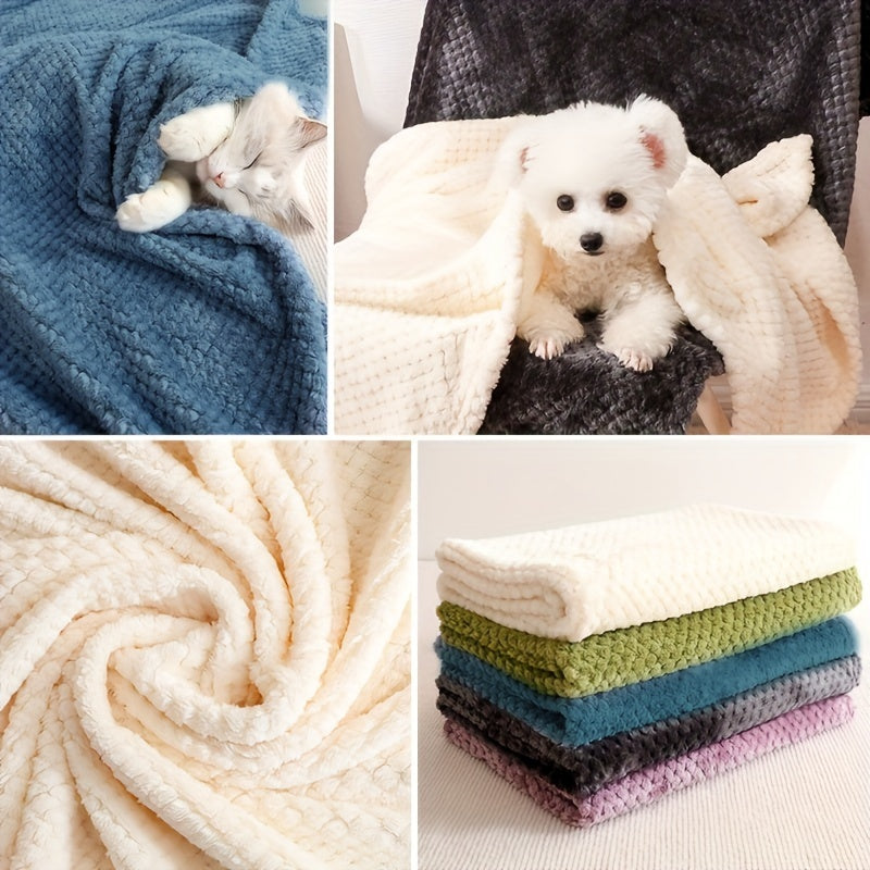 Couverture Texturée en Polyester Doux pour Chiens et Chats