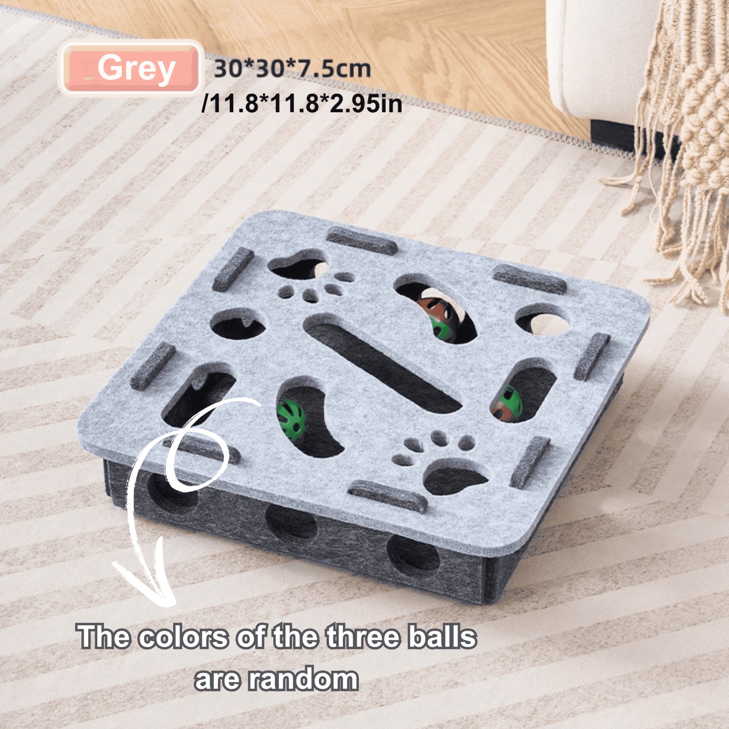 Boîte de Jeu Interactive pour Chat avec Balles