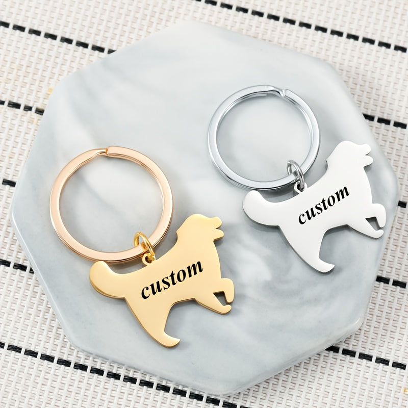Médaille chien personnalisable en acier inoxydable