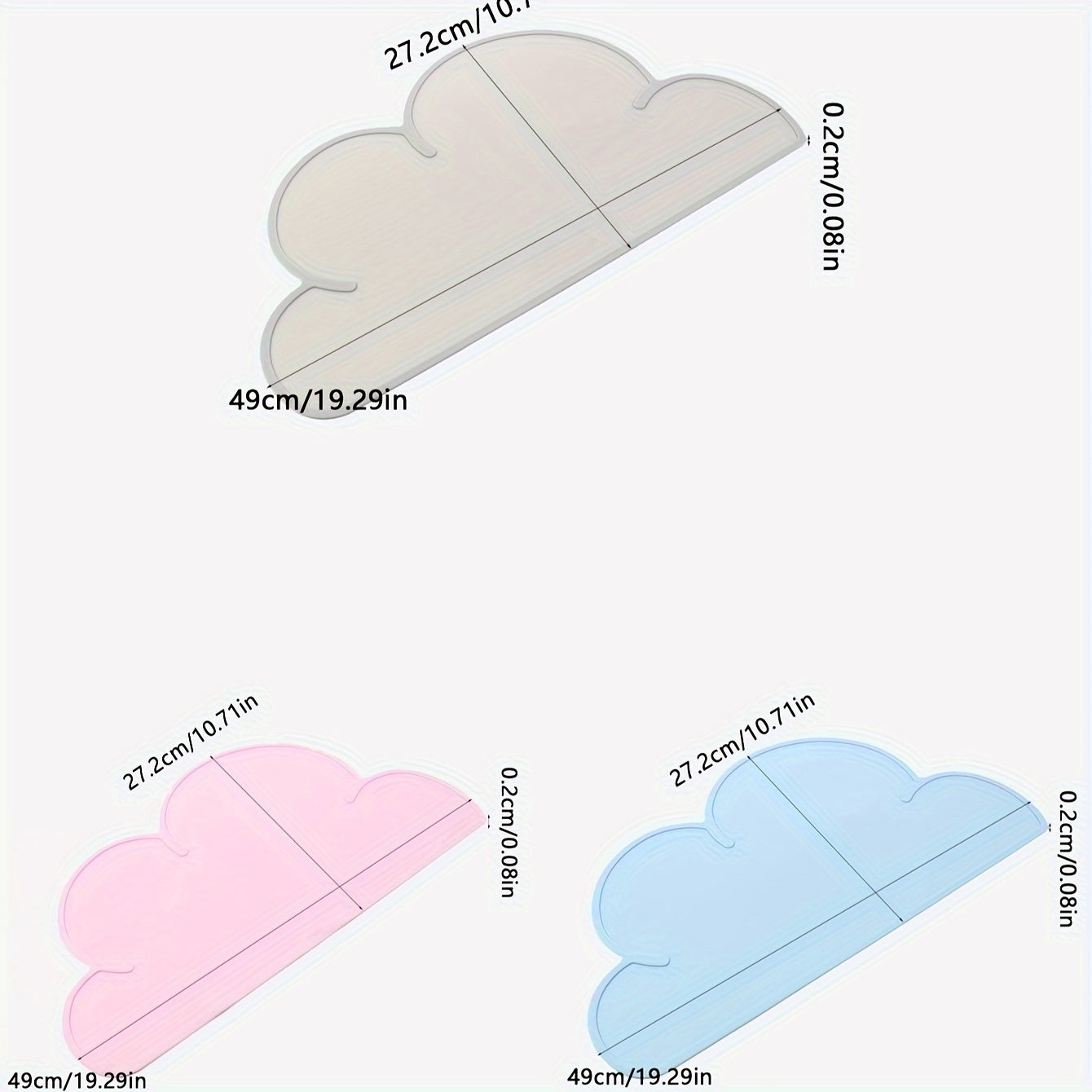 Tapis de Repas en Silicone en Forme de Nuage pour Chiens et Chats