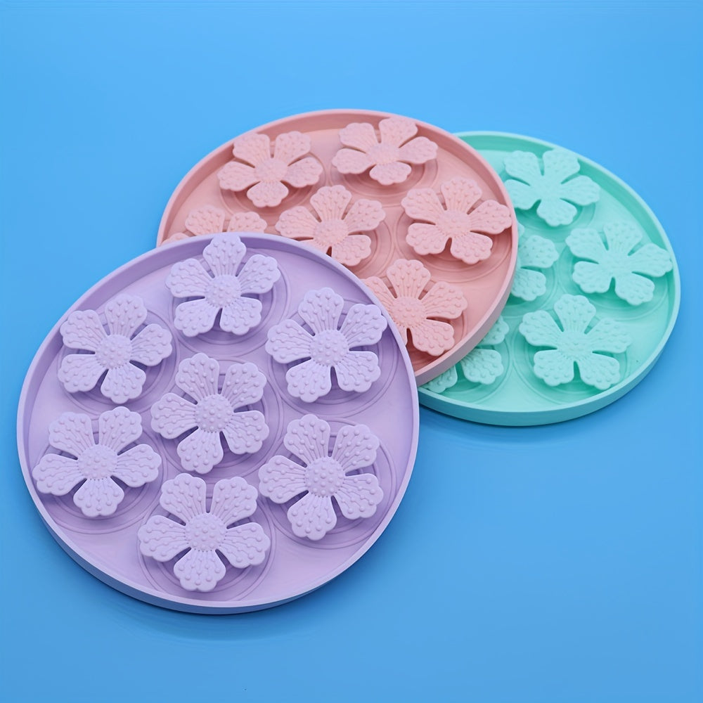 Tapis à Lécher Fleurs en Silicone Anti-Glouton avec Ventouses