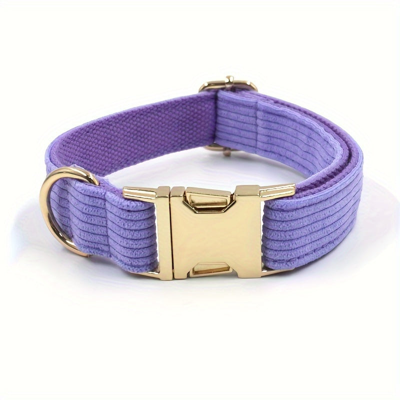 Collier en Velours Côtelé Pastel Chic pour Chien