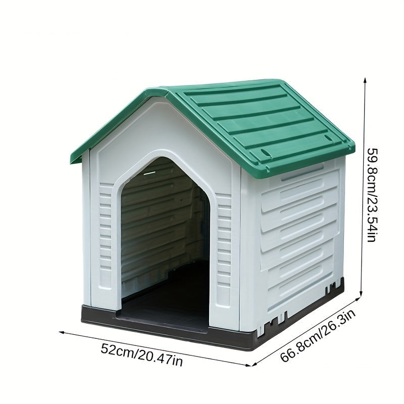 Niche Plastique Extérieur pour Chien - Toit coloré