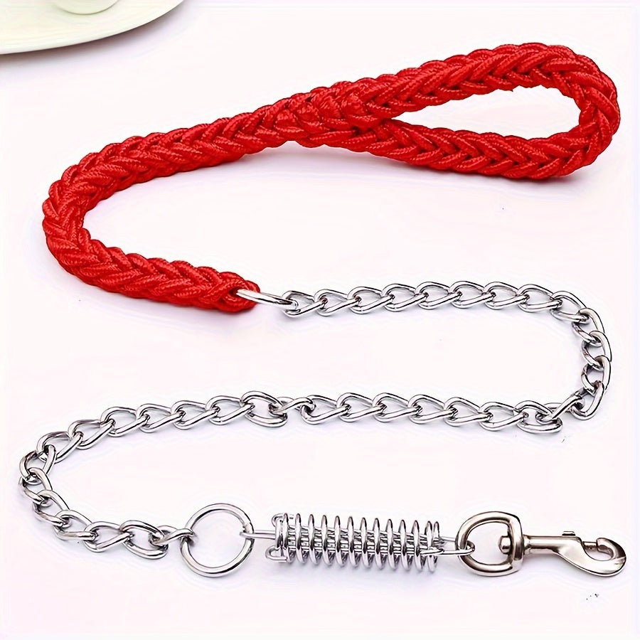 Laisse Chaîne avec poignée Corde Tressée pour Chien