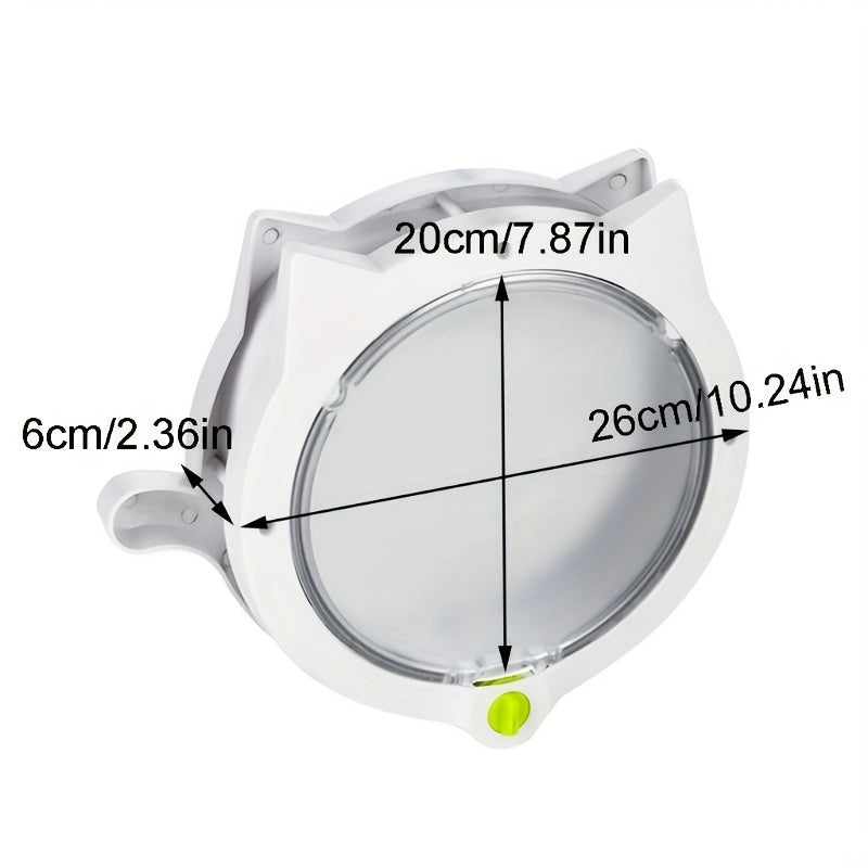 Porte à Battant Rond pour Chat et Petit Chien – Système de Verrouillage 4 Positions