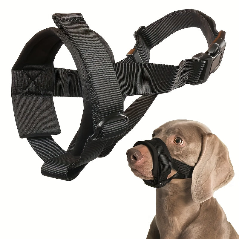 Muselière Ajustable en Maille Respirante pour Chiens