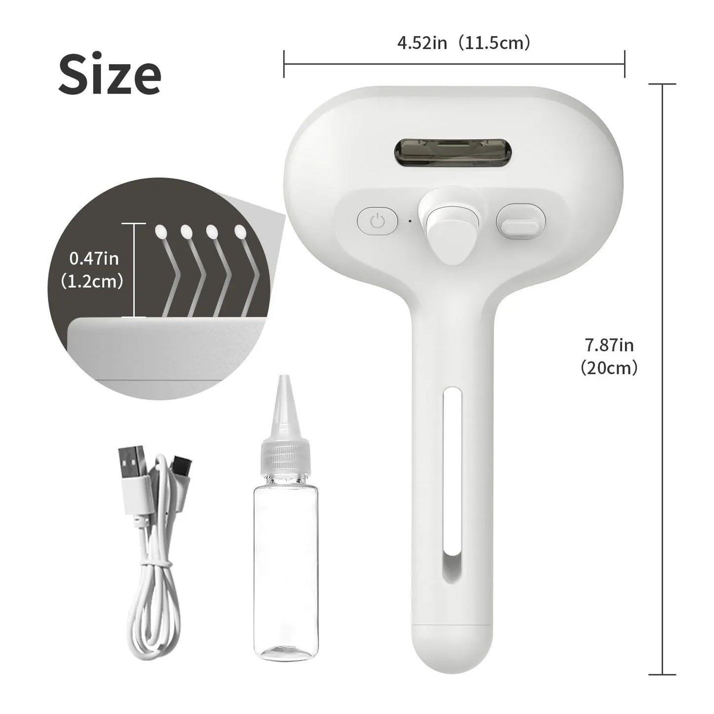 Brosse à vapeur pour chiens et chats