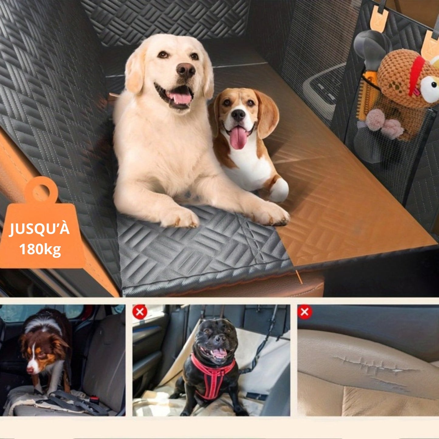 Tapis Protection Voiture Renforcé pour Chien
