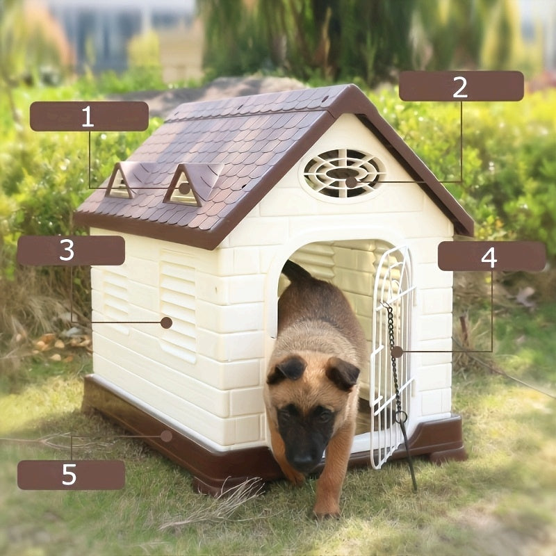 Niche Plastique Élevée avec Aération pour Chien