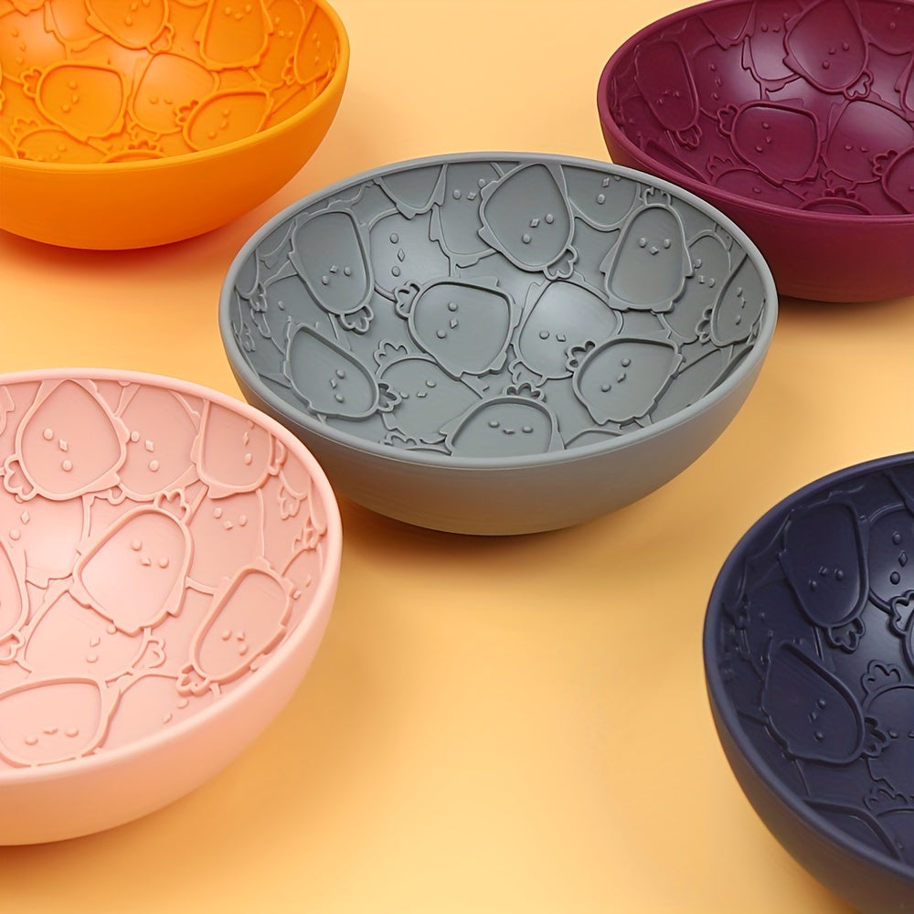 Bol à Lécher en Silicone Antiglouton à Motif pour Chien