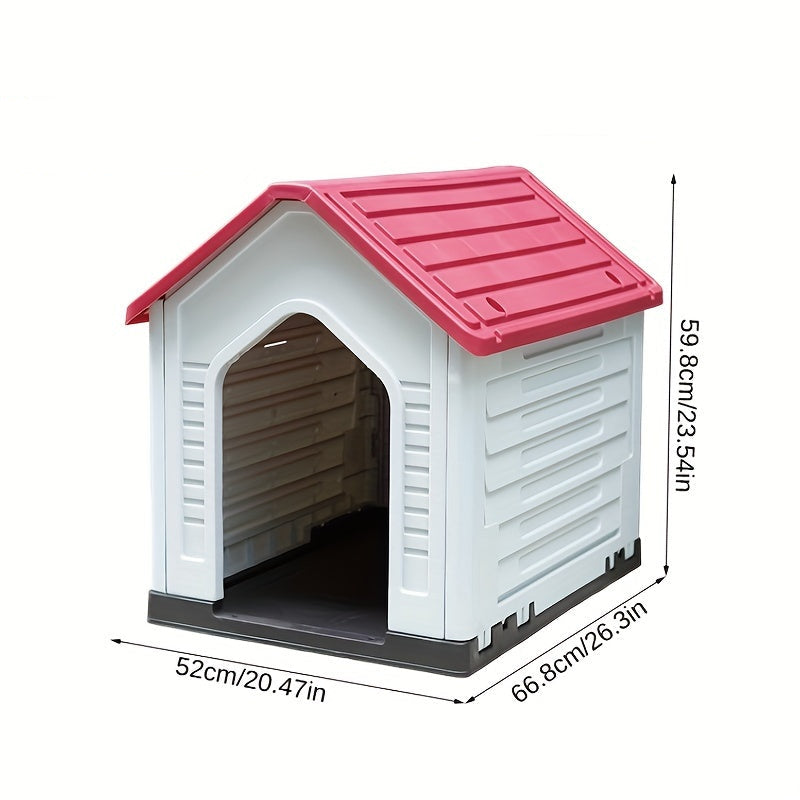 Niche Plastique Extérieur pour Chien - Toit coloré