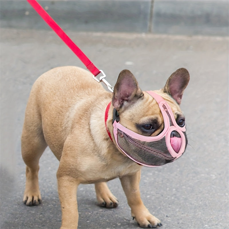 Muselière Ajustable en Maille Respirante pour Bouledogue