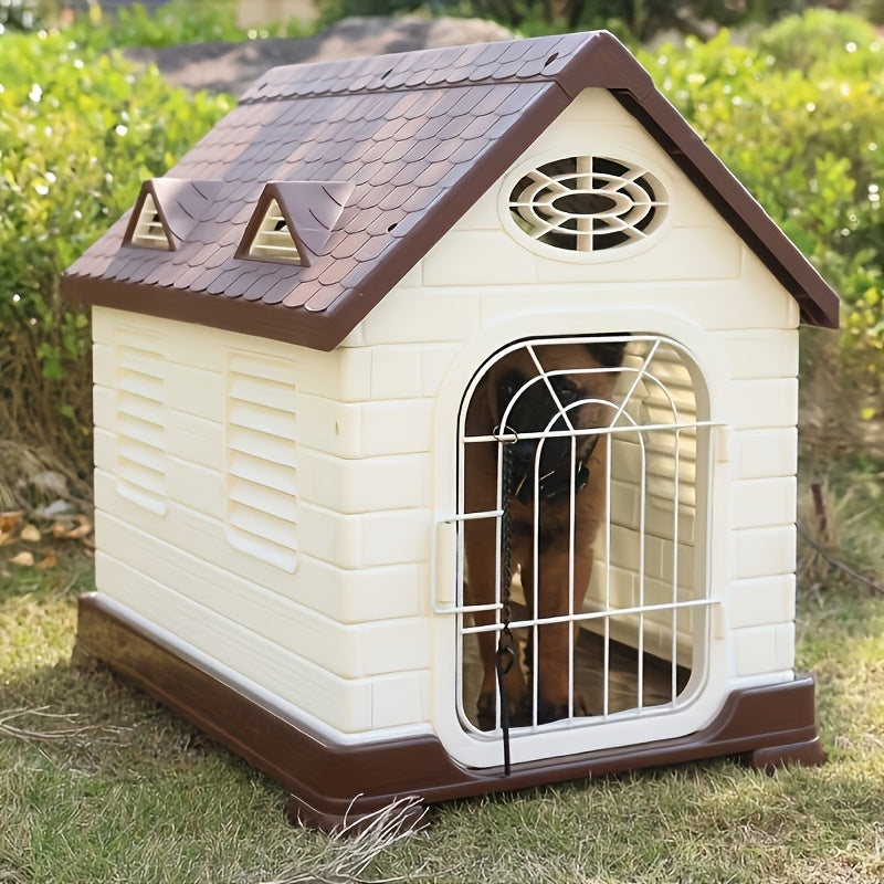 Niche Plastique Élevée avec Aération pour Chien