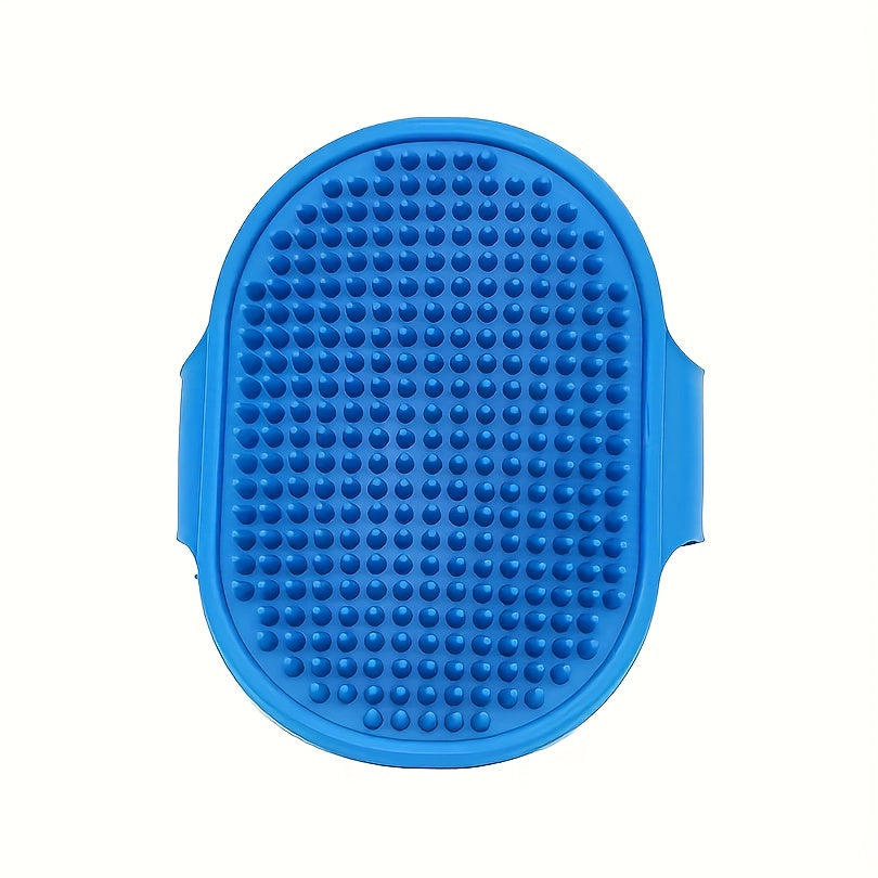 Brosse de Bain Massante en Silicone pour Chiens et Chats – Poignée Ajustable