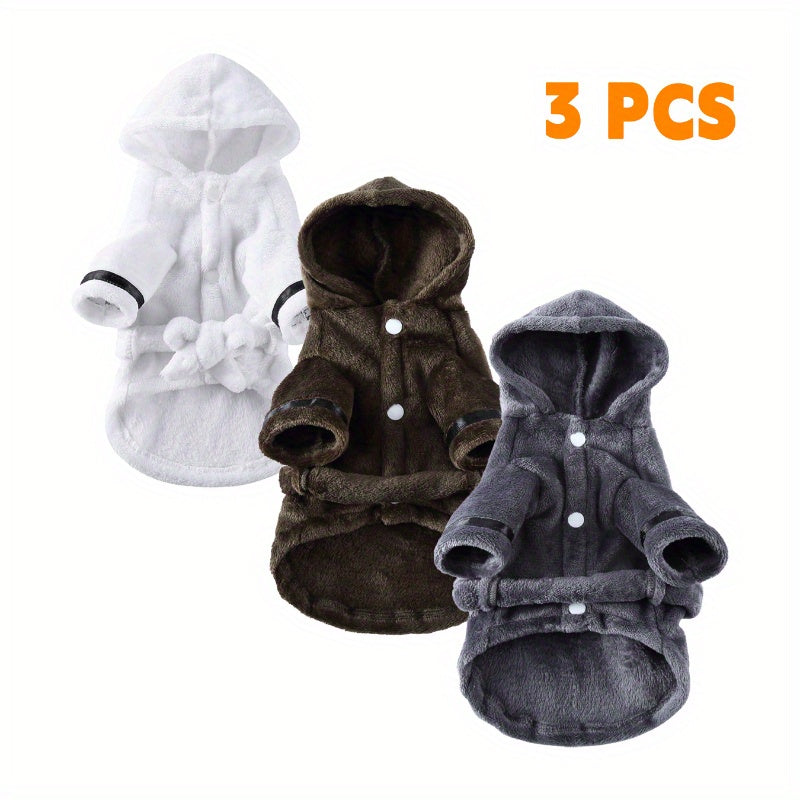 Pack 3 pièces Peignoir Douillet pour Chiens et Chats