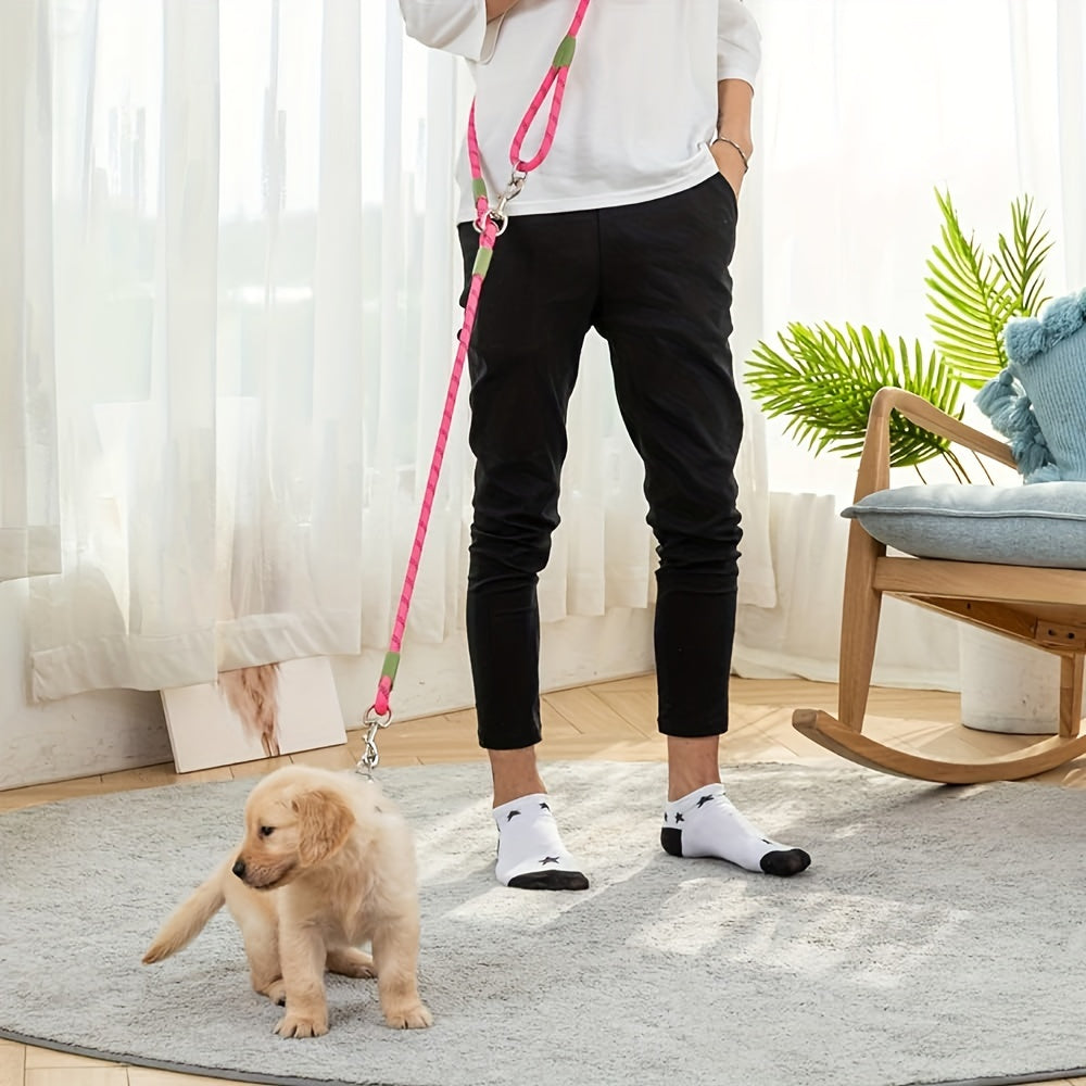 Laisse Mains Libres en Corde Réfléchissante pour Chien