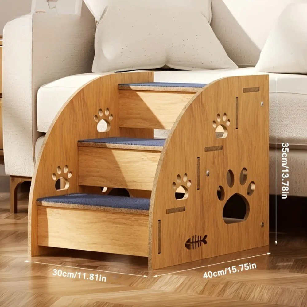 Escalier en Bois Antidérapant pour Chiens