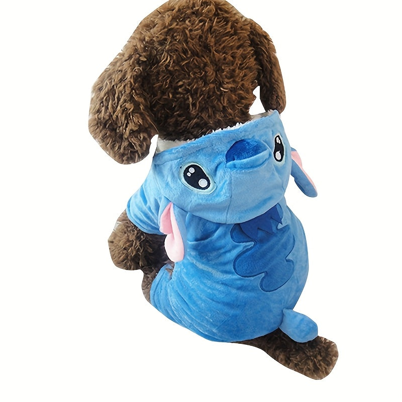 Costume Stitch Bleu pour Petits Chiens avec Capuche