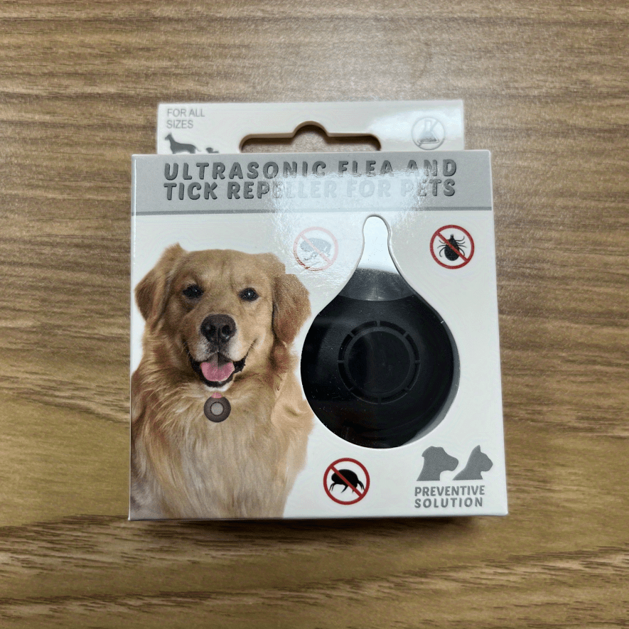 Médaillon Répulsif Ultrason Rechargeable pour Collier Chien