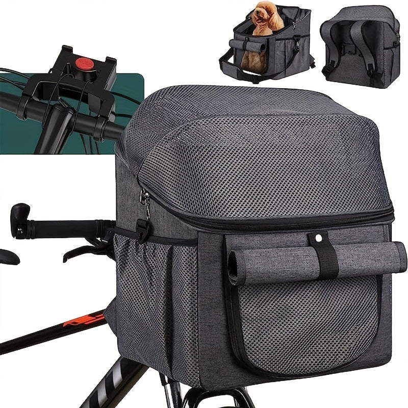 Sac vélo avant pour chien et chat avec sangles et poches