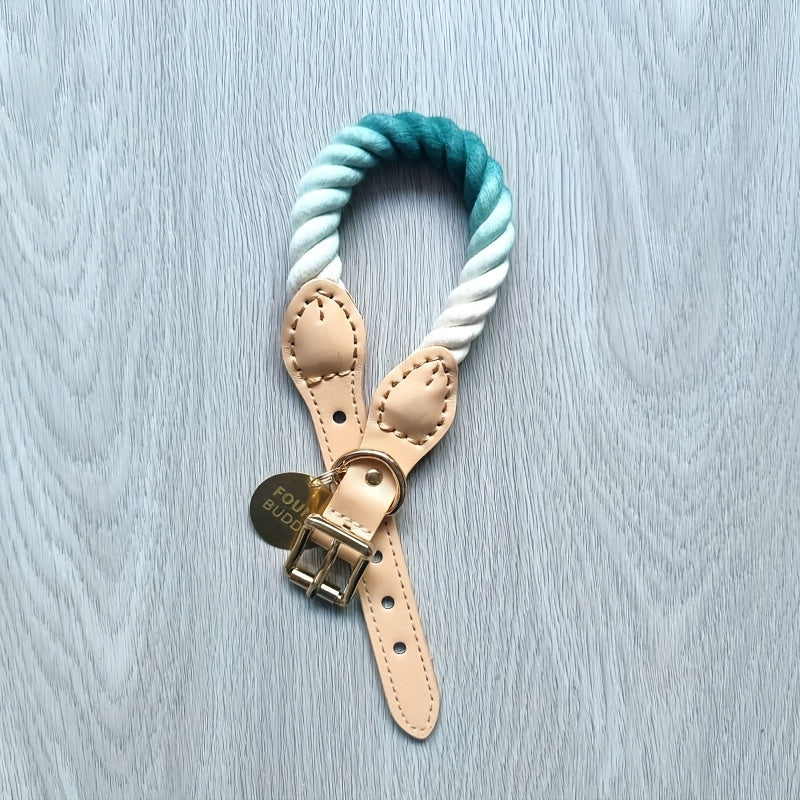Collier Pastel Corde Tressée pour Chien
