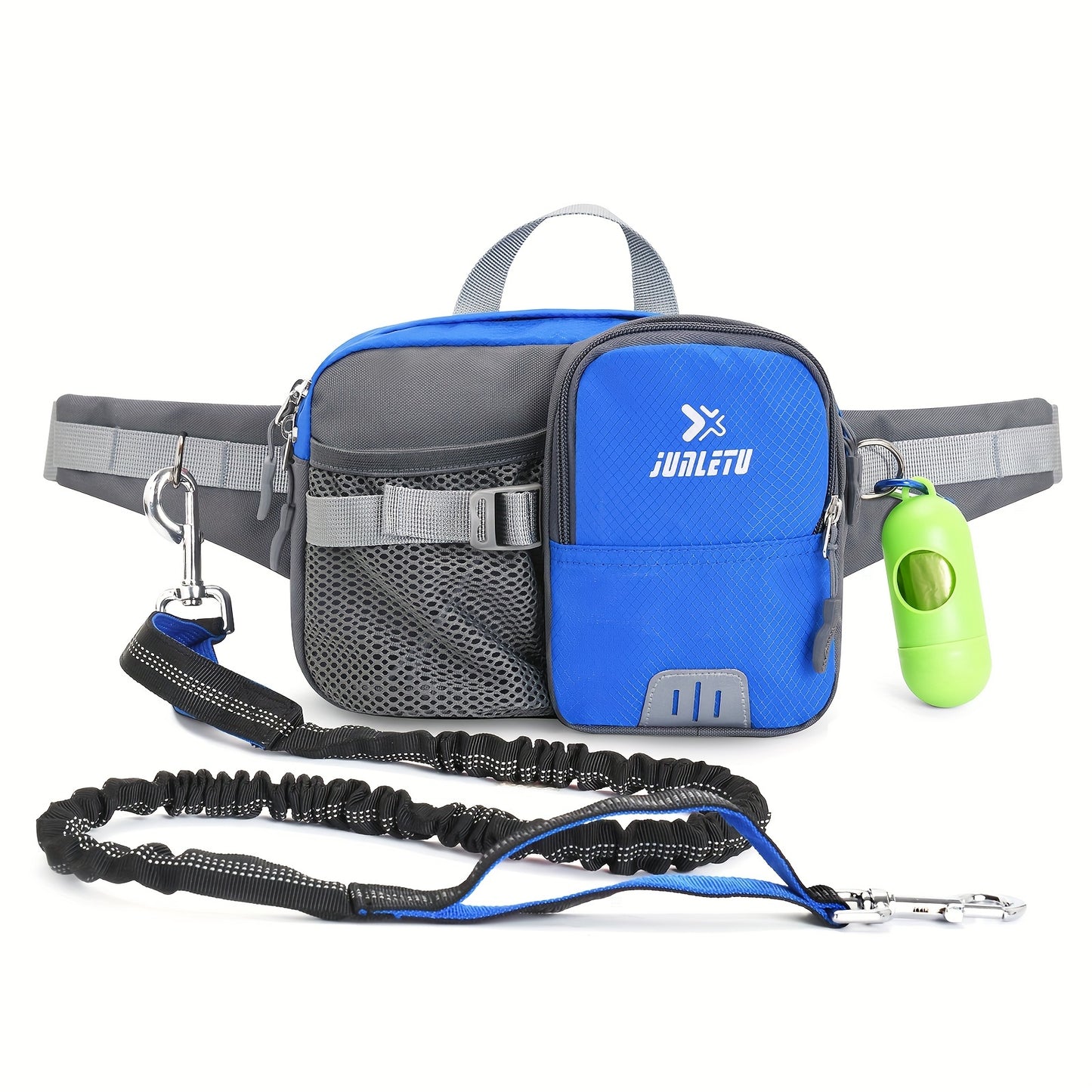 Kit Laisse Amortissante & Sacoche Mains Libres pour Chien