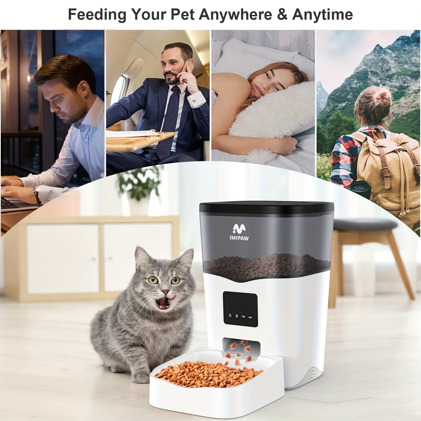 Distributeur Automatique Connecté 3L pour Chiens et Chats IMIPAW
