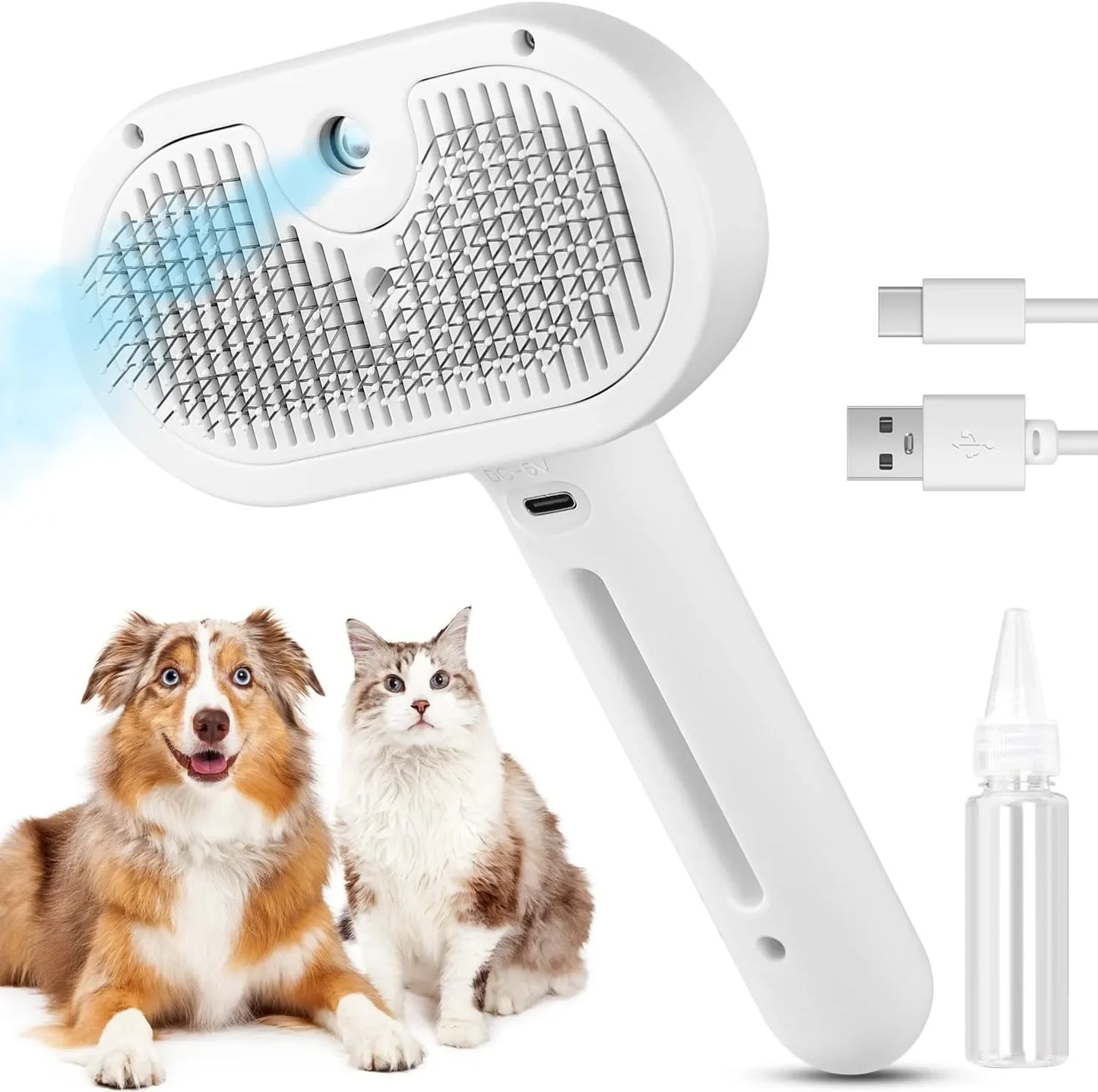 Brosse à vapeur pour chiens et chats