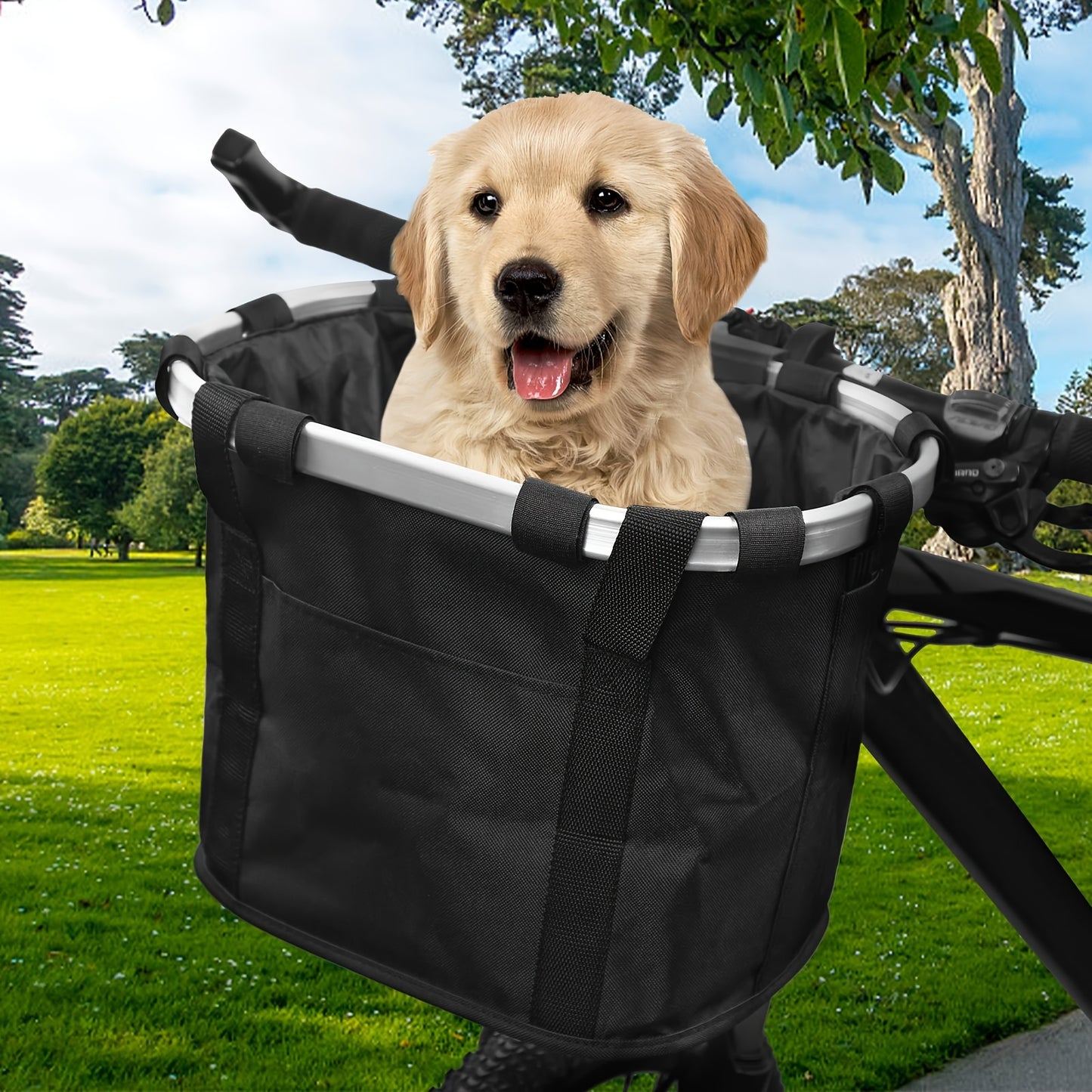Panier vélo pliable avec support guidon pour Chien ou Chat