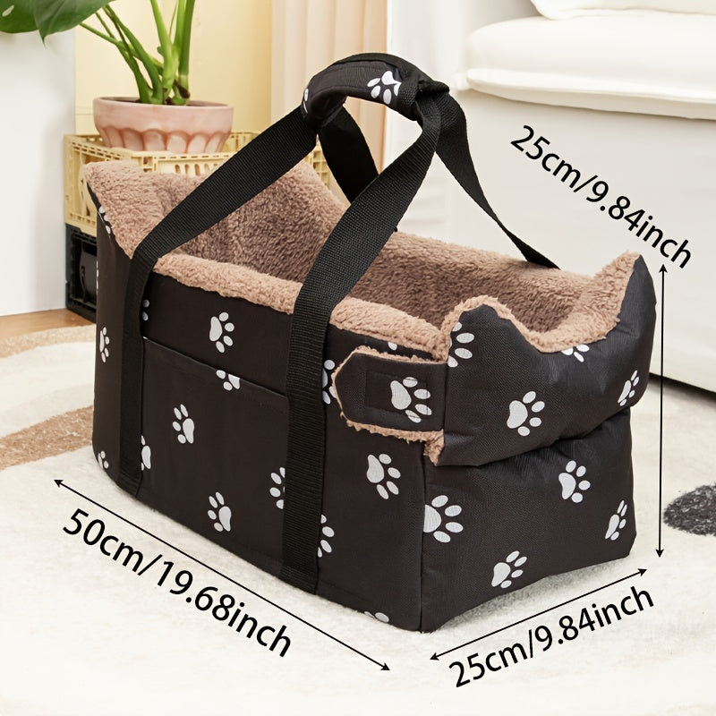 Panier auto pour petit chien avec matelas amovible