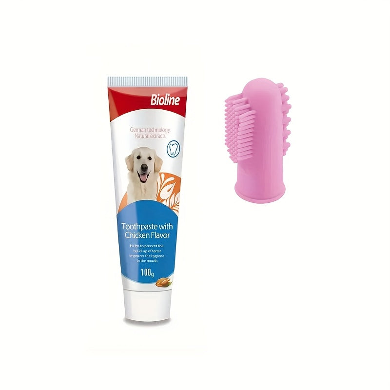Kit Dentaire Silicone PetSmile avec Dentifrice Bioline