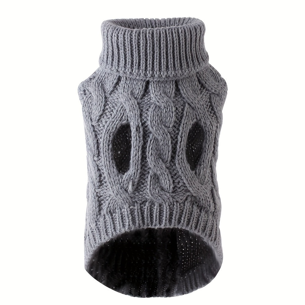 Pull Tricoté Torsadé pour Chiens et Chats – Vêtement Chaud 7 Couleurs