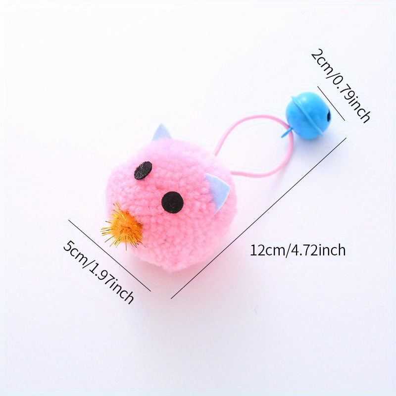 Jouet Souris en Peluche avec Clochette pour Chat
