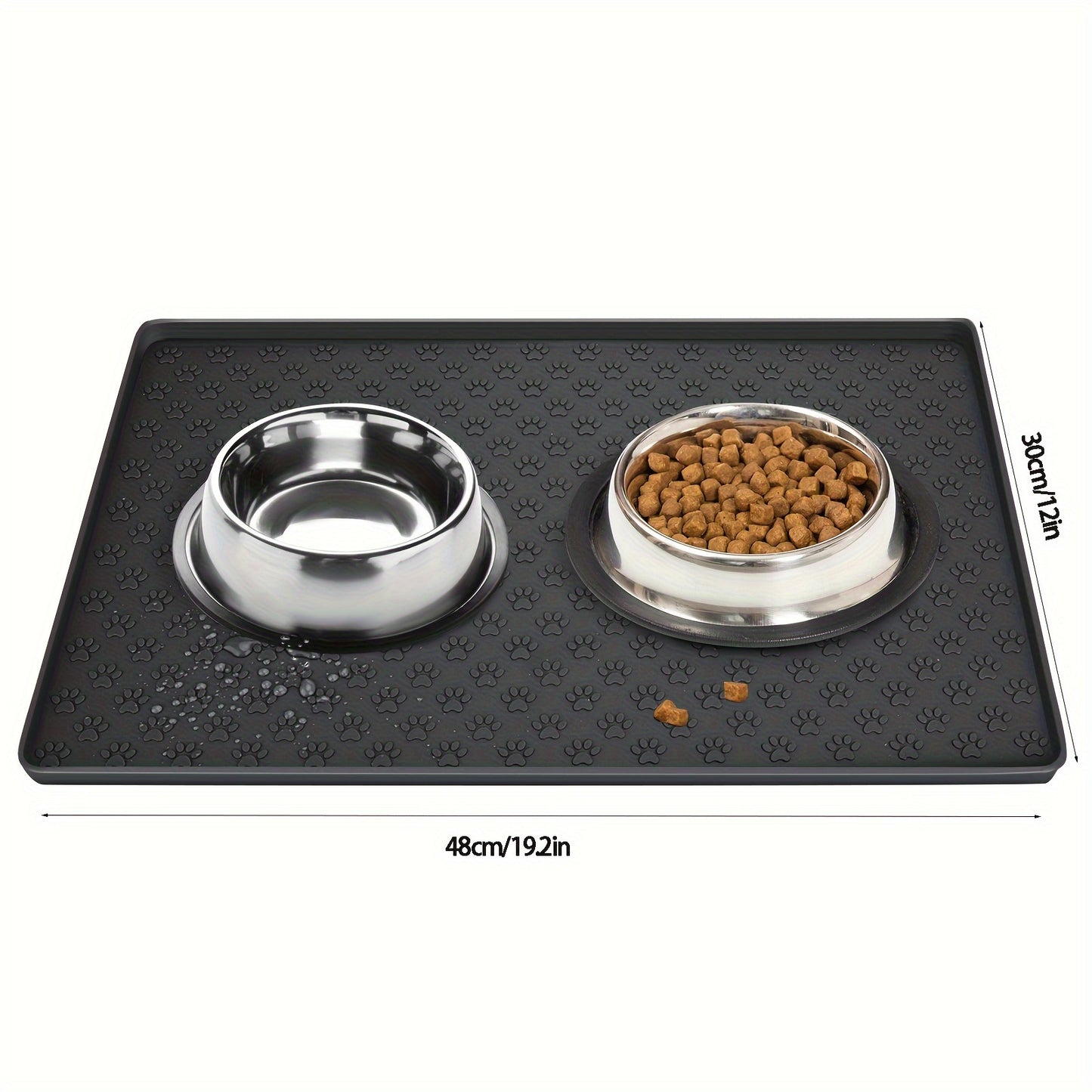 Tapis de gamelle antidérapant en silicone pour chien et chat