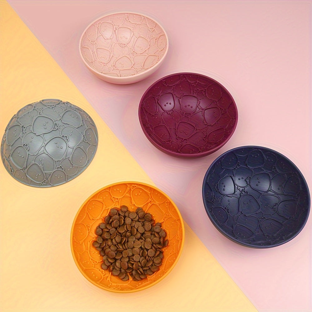 Bol à Lécher en Silicone Antiglouton à Motif pour Chien