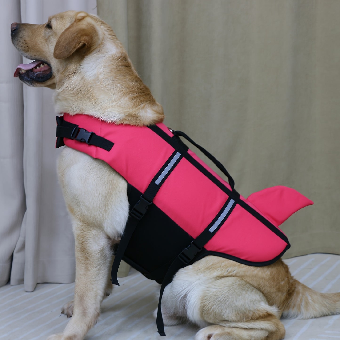 Gilet de Sauvetage Requin Réfléchissant Fluo pour Chiens