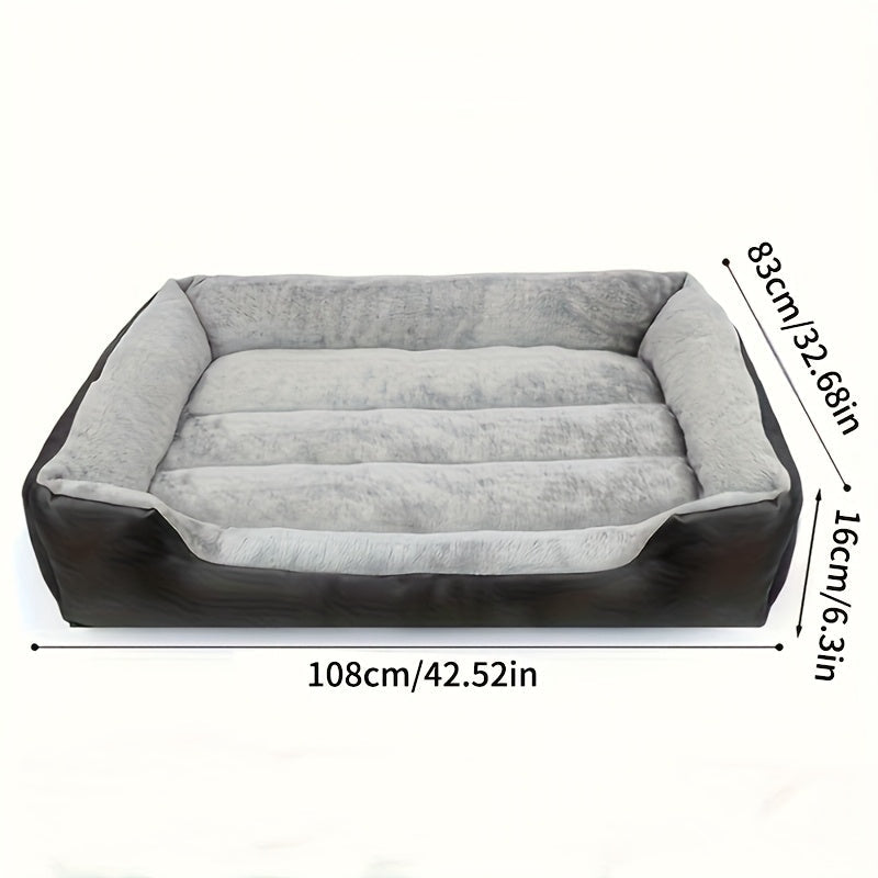Lit rectangulaire en tissu Oxford pour Chien et Chat