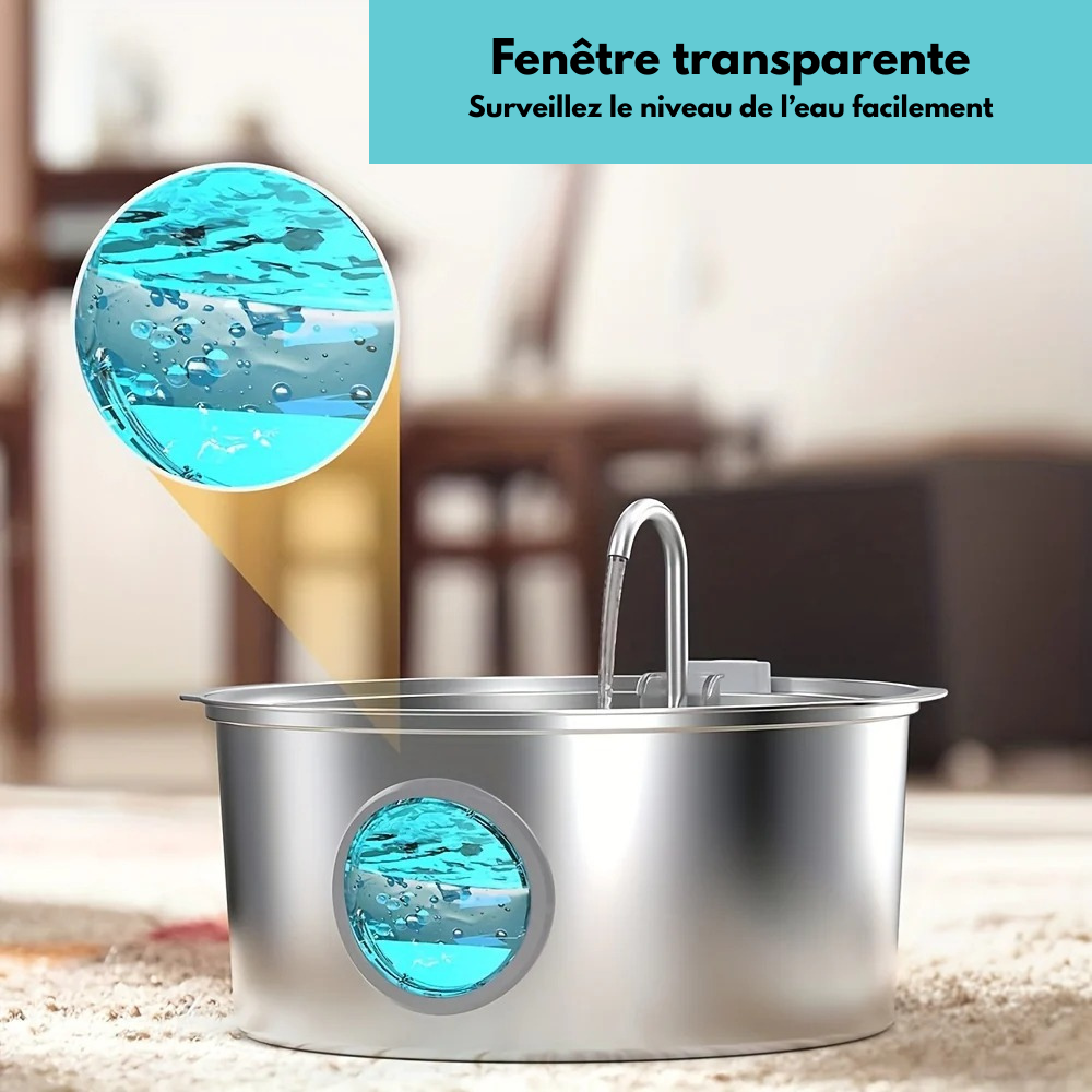 Fontaine inox grande capacité 7L pour Chien
