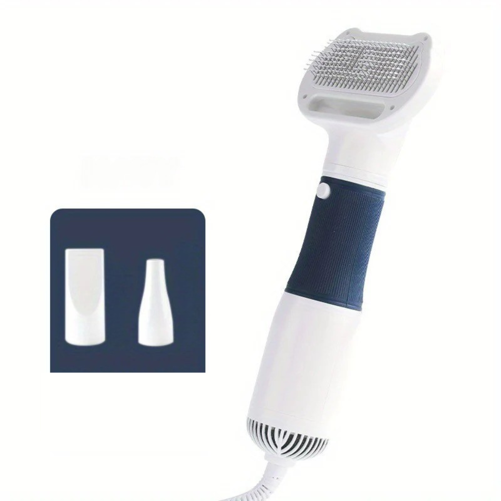 Pulseur Brosse 3-en-1 pour Chiens et Chats – 3 Vitesses, 3 Modes