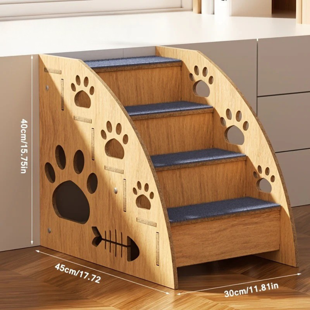 Escalier en Bois Antidérapant pour Chiens