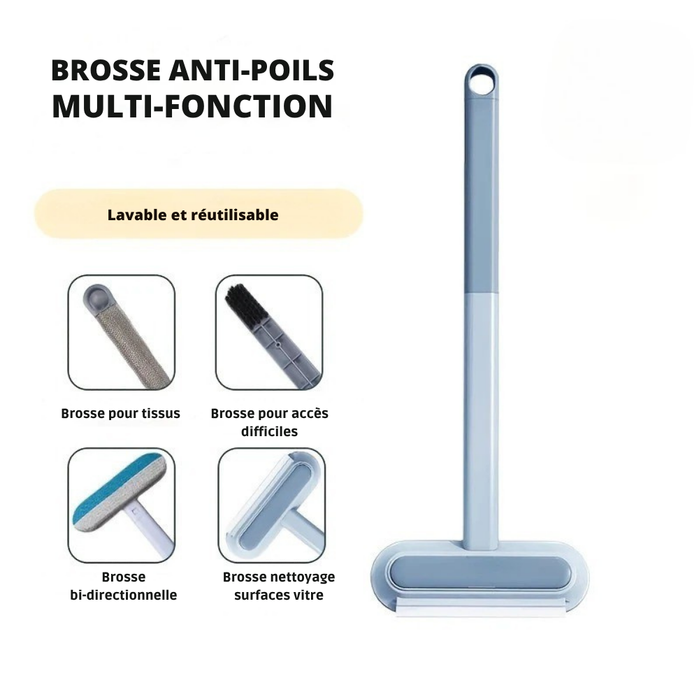 Brosse Anti-Poils Extensible pour Animaux – 2-en-1