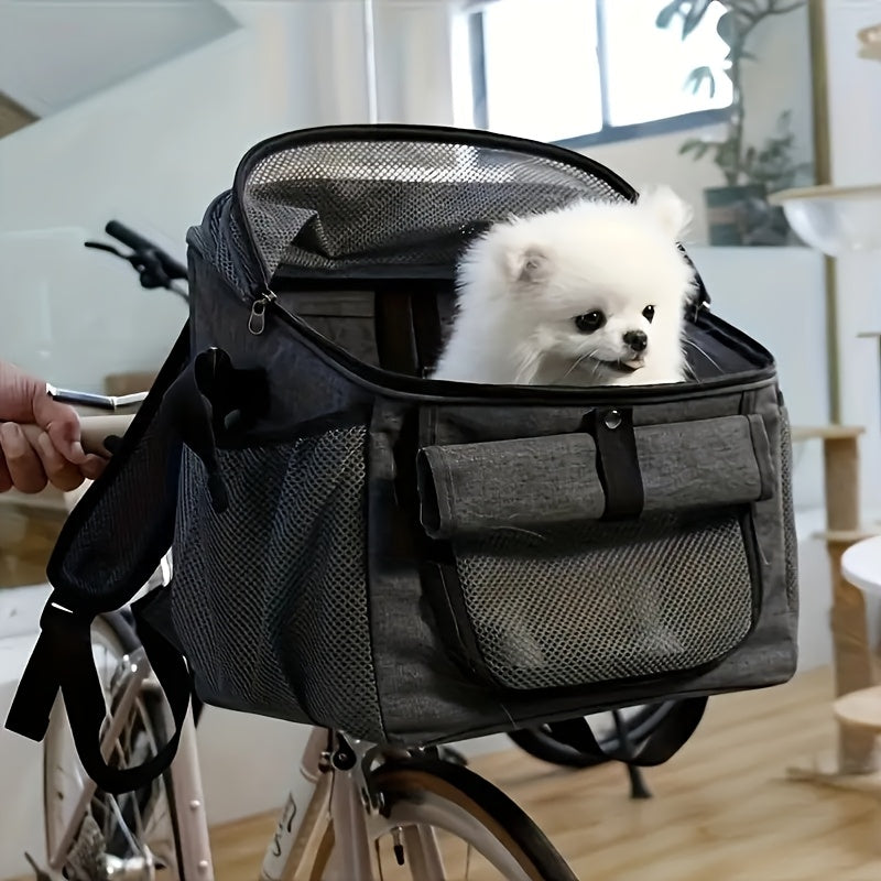 Sac vélo avant pour chien et chat avec sangles et poches