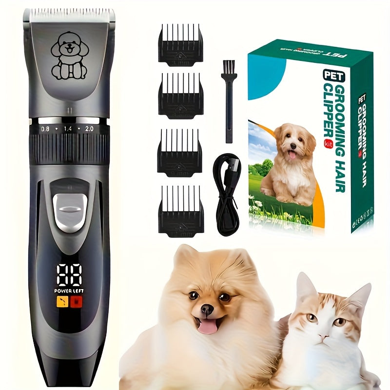 Tondeuse Électrique pour Poils d’Animaux Rechargeable USB